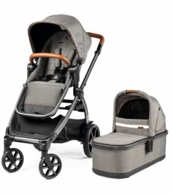 Agio By Peg Perego Z4 Stroller + Bassinet Bundle - Grey