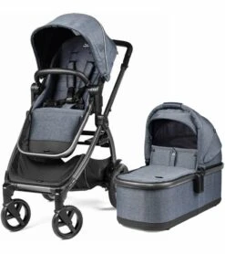 Agio By Peg Perego Z4 Stroller + Bassinet Bundle - Mirage Blue