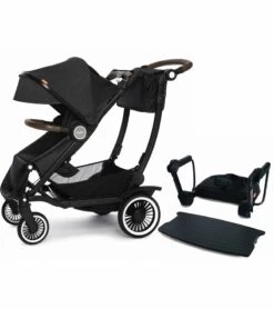 Austlen Entourage Stroller & Sit+Stand Jump Seat - Black / Black