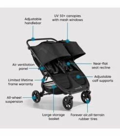 Baby Jogger City Mini GT2 Side By Side Double Stroller, All-Terrain Package - Jet 14 Baby Jogger City Mini GT2 Side By Side Double Stroller, All-Terrain Package - Jet -Babyzen || Baby Jogger Shop baby jogger city mini gt2 side by side double stroller all terrain package jet 17