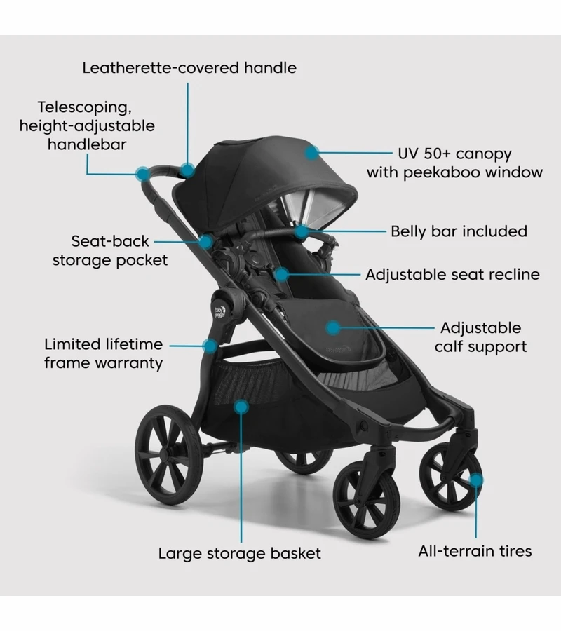 Baby Jogger City Select 2 Double Stroller Bundle - Eco Collection - Harbor Grey 4 Baby Jogger City Select 2 Double Stroller Bundle - Eco Collection - Harbor Grey - Image 2