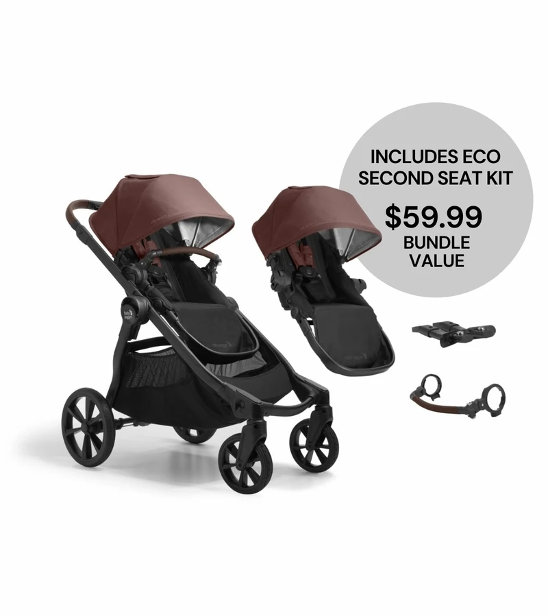 Baby Jogger City Select 2 Double Stroller Bundle - Eco Collection - Pure Mulberry 3 Baby Jogger City Select 2 Double Stroller Bundle - Eco Collection - Pure Mulberry