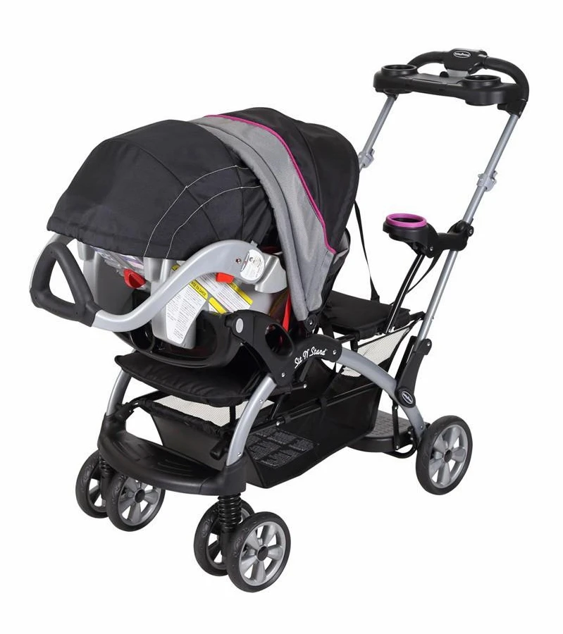 Baby Trend Sit N' Stand Ultra Stroller - Millennium Raspberry 4 Baby Trend Sit N' Stand Ultra Stroller - Millennium Raspberry - Image 2