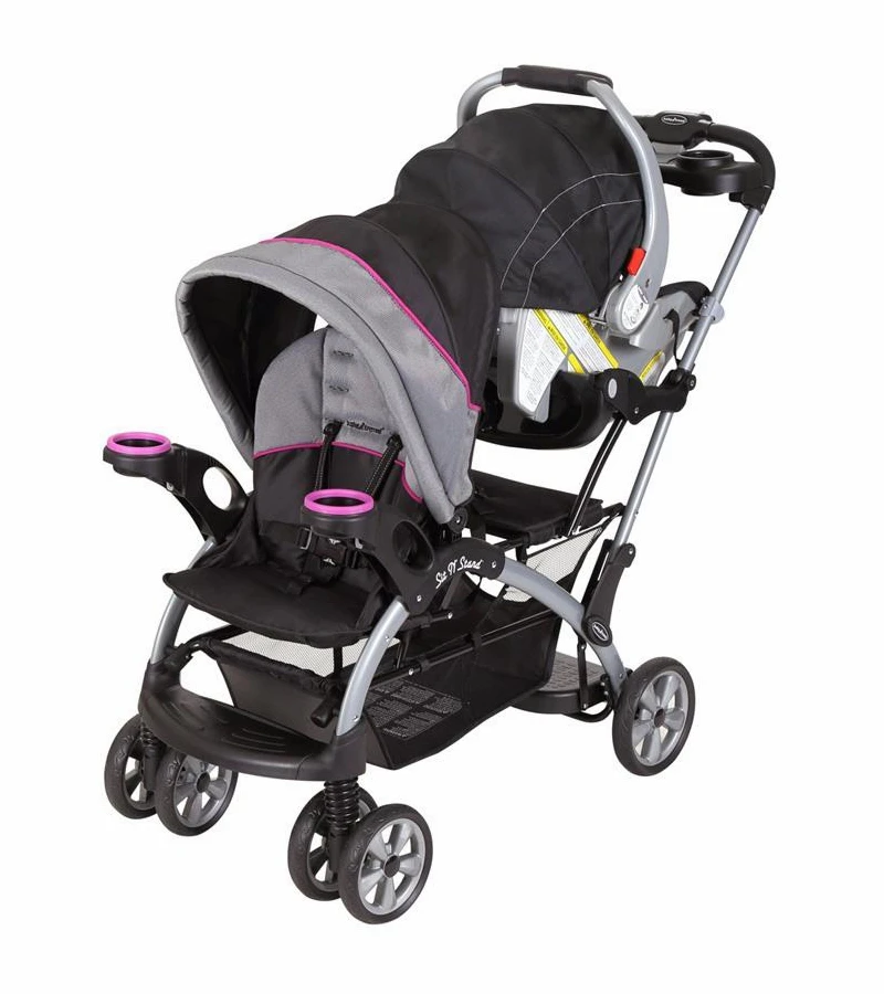 Baby Trend Sit N' Stand Ultra Stroller - Millennium Raspberry 5 Baby Trend Sit N' Stand Ultra Stroller - Millennium Raspberry - Image 3