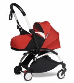 Babyzen YOYO2 Ultra Compact Complete 0+/6+ Stroller & Rolling Bag Bundle - White/Red -Babyzen || Baby Jogger Shop babyzen yoyo2 ultra compact complete 0 6 stroller rolling bag bundle white red 117
