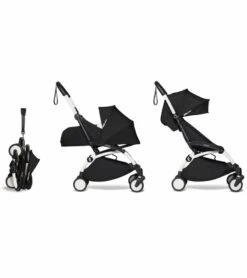 Babyzen YOYO2 Ultra Compact Complete 0+/6+ Stroller - White / Black