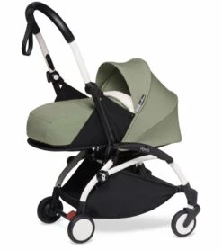 Babyzen YOYO2 Ultra Compact Complete 0+/6+ Stroller - White / Olive -Babyzen || Baby Jogger Shop babyzen yoyo2 ultra compact complete 0 6 stroller white olive 183