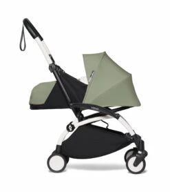 Babyzen YOYO2 Ultra Compact Complete 0+/6+ Stroller - White / Olive -Babyzen || Baby Jogger Shop babyzen yoyo2 ultra compact complete 0 6 stroller white olive 184