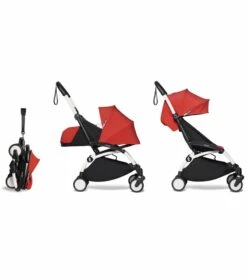 Babyzen YOYO2 Ultra Compact Complete 0+/6+ Stroller - White / Red