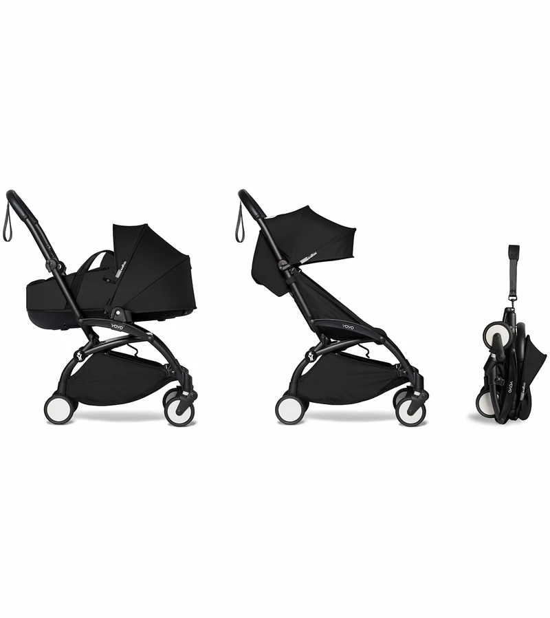 Babyzen YOYO2 Ultra Compact Complete 6+ Stroller With Bassinet - Black/Black 3 Babyzen YOYO2 Ultra Compact Complete 6+ Stroller With Bassinet - Black/Black