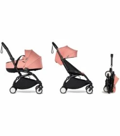 Babyzen YOYO2 Ultra Compact Complete 6+ Stroller With Bassinet - Black/Ginger