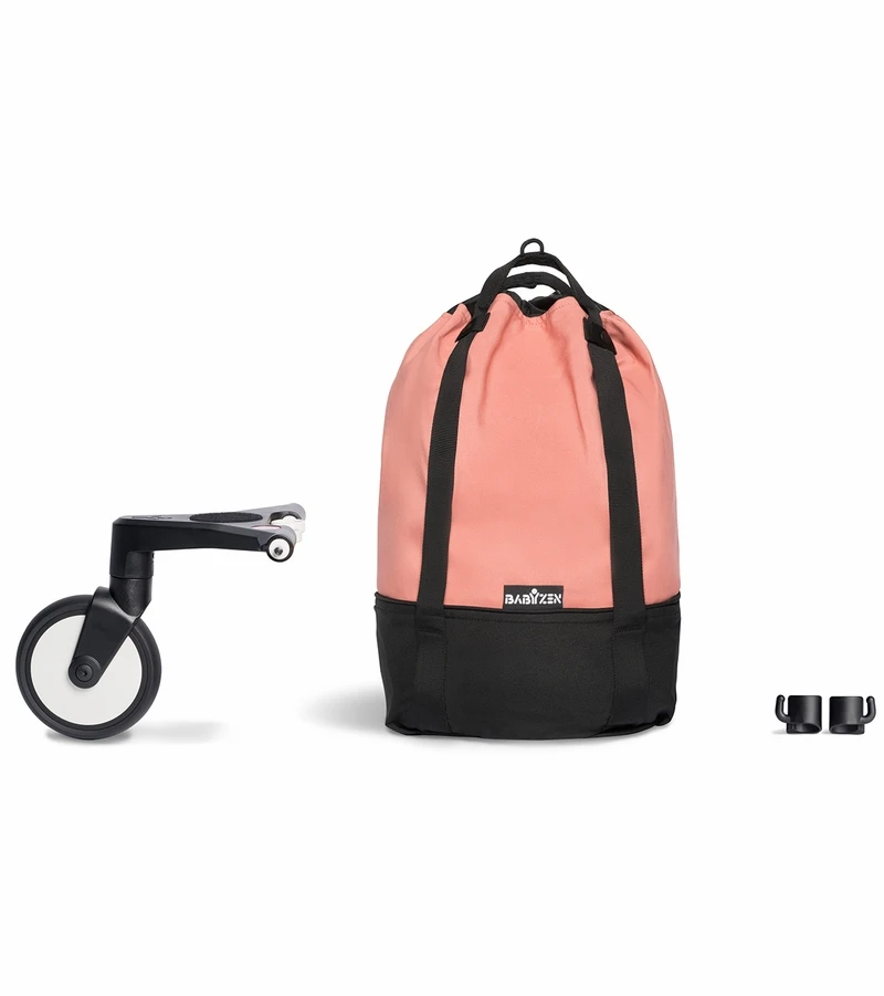 Babyzen YOYO2 Ultra Compact Complete 6+ Stroller With Bassinet & Rolling Bag Bundle - White/Ginger 7 Babyzen YOYO2 Ultra Compact Complete 6+ Stroller With Bassinet & Rolling Bag Bundle - White/Ginger - Image 5