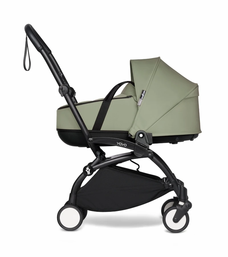 Babyzen YOYO2 Ultra Compact Complete 6+ Stroller With Bassinet & Rolling Bag Bundle - White / Olive 5 Babyzen YOYO2 Ultra Compact Complete 6+ Stroller With Bassinet & Rolling Bag Bundle - White / Olive - Image 3