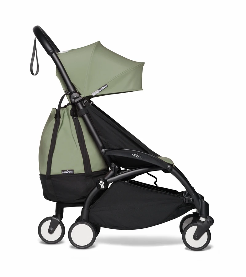 Babyzen YOYO2 Ultra Compact Complete 6+ Stroller With Bassinet & Rolling Bag Bundle - White / Olive 7 Babyzen YOYO2 Ultra Compact Complete 6+ Stroller With Bassinet & Rolling Bag Bundle - White / Olive - Image 5