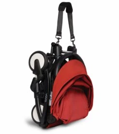 Babyzen YOYO2 Ultra Compact Complete 6+ Stroller & Rolling Bag Bundle - Black/Red -Babyzen || Baby Jogger Shop babyzen yoyo2 ultra compact complete 6 stroller with bassinet rolling bag bundle black red 86
