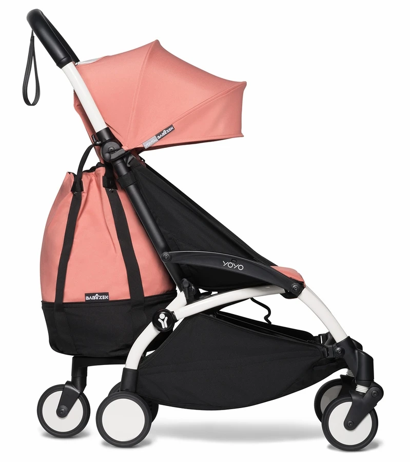 Babyzen YOYO2 Ultra Compact Complete 6+ Stroller With Bassinet & Rolling Bag Bundle - White/Ginger 5 Babyzen YOYO2 Ultra Compact Complete 6+ Stroller With Bassinet & Rolling Bag Bundle - White/Ginger - Image 3
