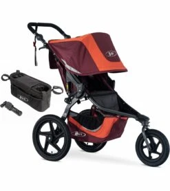 BOB Revolution Flex 3.0 Single Jogging Stroller Bundle - Sedona Orange
