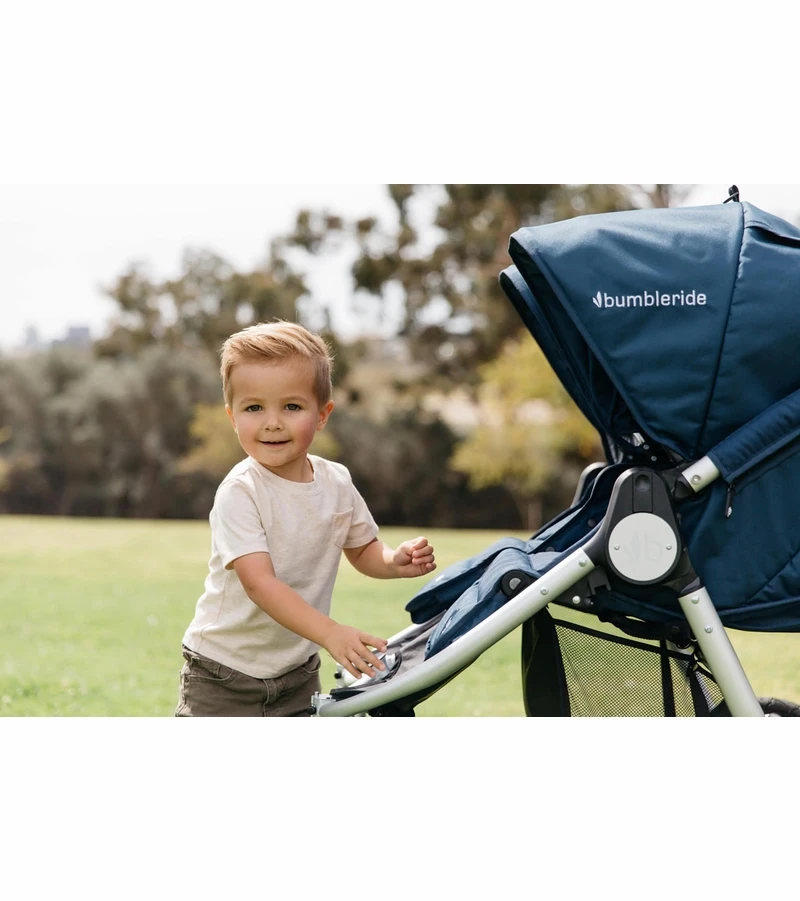 Bumbleride 2019 Indie Twin Side By Side Double Stroller - Camp Green 4 Bumbleride 2019 Indie Twin Side By Side Double Stroller - Camp Green - Image 2