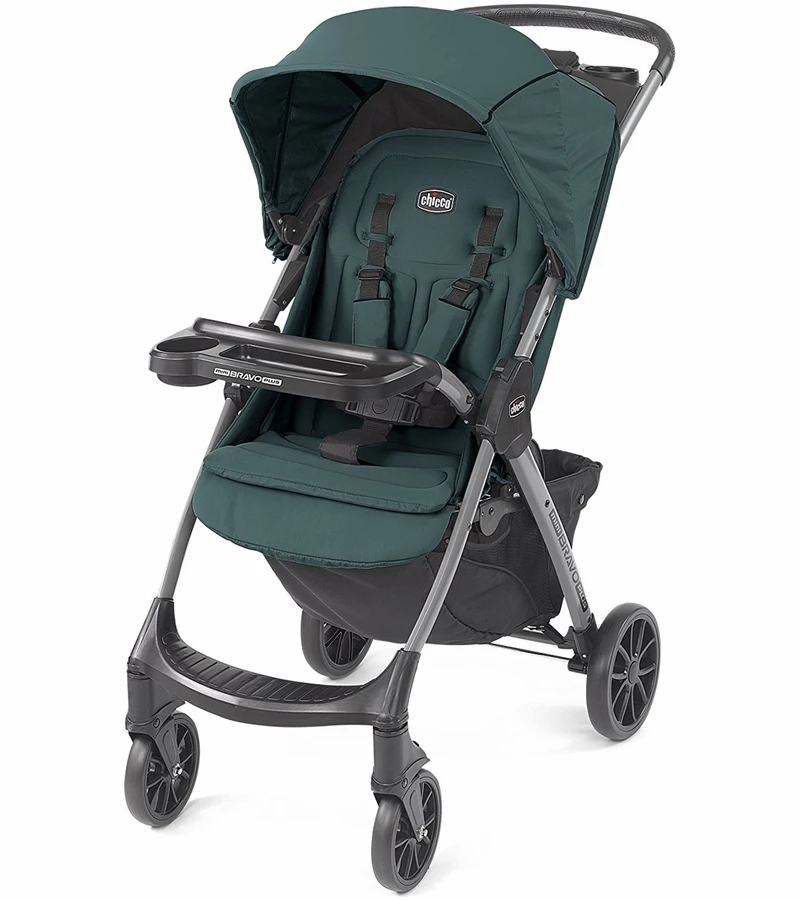 Chicco Mini Bravo Plus Compact Stroller - Eucalyptus 3 Chicco Mini Bravo Plus Compact Stroller - Eucalyptus