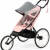 Cybex AVI Jogging Stroller Bundle - Black/Pink Frame + Silver Pink Seat Pack -Babyzen || Baby Jogger Shop cybex avi jogging stroller bundle black pink frame silver pink seat pack 178