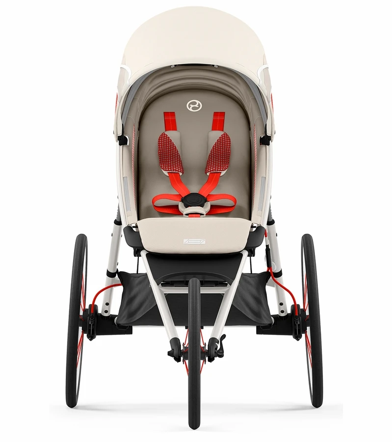 Cybex AVI Jogging Stroller Bundle - Cream/Orange Frame + Bleached Sand Seat Pack 4 Cybex AVI Jogging Stroller Bundle - Cream/Orange Frame + Bleached Sand Seat Pack - Image 2