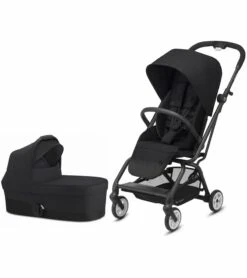 Cybex Eezy S Twist 2 Stroller + Cot S Bassinet Bundle - Deep Black