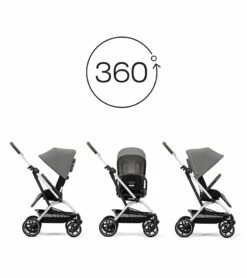 Cybex Eezy S Twist +2 V2 Stroller - Lava Grey -Babyzen || Baby Jogger Shop cybex eezy s twist 2 v2 stroller lava grey 161