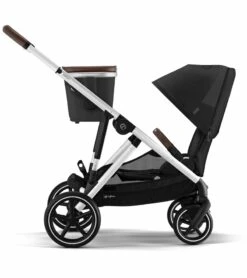 Cybex Gazelle S 2 Stroller + Cot Bundle - Silver Frame / Moon Black -Babyzen || Baby Jogger Shop cybex gazelle s 2 cot aton 2 travel system bundle taupe frame sky blue lavastone black 51