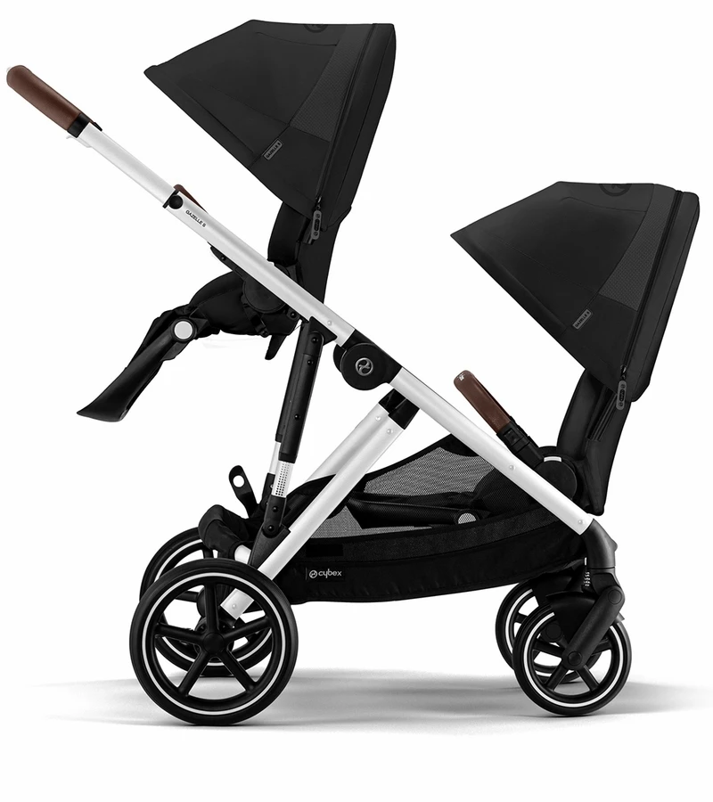 Cybex Gazelle S 2 Stroller + Cot Bundle - Silver Frame / Lava Grey 7 Cybex Gazelle S 2 Stroller + Cot Bundle - Silver Frame / Lava Grey - Image 5