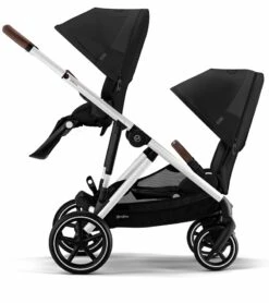 Cybex Gazelle S 2 Stroller + Cot Bundle - Black Frame / Moon Black -Babyzen || Baby Jogger Shop cybex gazelle s 2 cot aton 2 travel system bundle taupe frame sky blue lavastone black 53 5