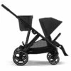 Cybex Gazelle S 2 Single-to-Double Stroller - Black Frame / Moon Black -Babyzen || Baby Jogger Shop cybex gazelle s 2 single to double stroller black frame moon black 6