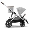Cybex Gazelle S 2 Single-to-Double Stroller - Silver Frame / Lava Grey -Babyzen || Baby Jogger Shop cybex gazelle s 2 single to double stroller silver frame lava grey 139