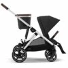 Cybex Gazelle S 2 Single-to-Double Stroller - Silver Frame / Moon Black -Babyzen || Baby Jogger Shop cybex gazelle s 2 single to double stroller silver frame moon black 134