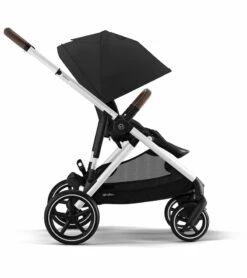 Cybex Gazelle S 2 Single-to-Double Stroller - Silver Frame / Moon Black -Babyzen || Baby Jogger Shop cybex gazelle s 2 single to double stroller silver frame moon black 136