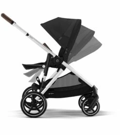 Cybex Gazelle S 2 Single-to-Double Stroller - Silver Frame / Moon Black -Babyzen || Baby Jogger Shop cybex gazelle s 2 single to double stroller silver frame moon black 137