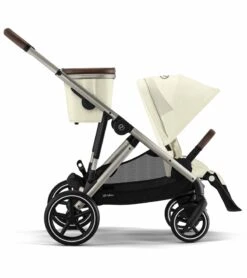 Cybex Gazelle S 2 Single-to-Double Stroller - Taupe Frame / Seashell Beige
