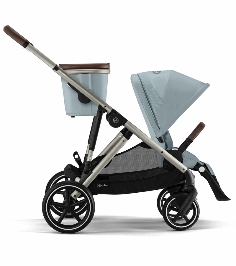 Cybex Gazelle S 2 Single-to-Double Stroller - Taupe Frame / Sky Blue 3 Cybex Gazelle S 2 Single-to-Double Stroller - Taupe Frame / Sky Blue