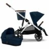 Cybex Gazelle S 2 Stroller + Cot Bundle - Silver Frame / Ocean Blue 1 Cybex Gazelle S 2 Stroller + Cot Bundle - Silver Frame / Ocean Blue -Babyzen || Baby Jogger Shop cybex gazelle s 2 stroller cot bundle silver frame ocean blue 50