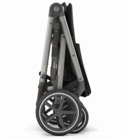 Cybex Gazelle S Double Stroller - Deep Black (Taupe Frame) -Babyzen || Baby Jogger Shop cybex gazelle s double stroller deep black taupe frame 100