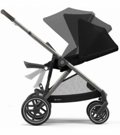 Cybex Gazelle S Double Stroller - Deep Black (Taupe Frame) -Babyzen || Baby Jogger Shop cybex gazelle s double stroller deep black taupe frame 99