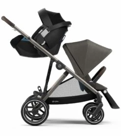 Cybex Gazelle S Double Stroller - Soho Grey (Taupe Frame) -Babyzen || Baby Jogger Shop cybex gazelle s double stroller soho grey taupe frame 96