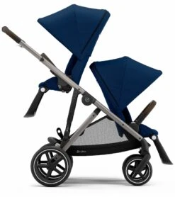 Cybex Gazelle S Single-to-Double Stroller - Navy Blue (Taupe Frame) -Babyzen || Baby Jogger Shop cybex gazelle s stroller cot navy blue taupe frame 21 1
