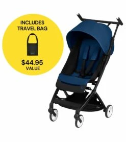 Cybex Libelle Compact Stroller + Travel Bag Bundle - Navy Blue / Black