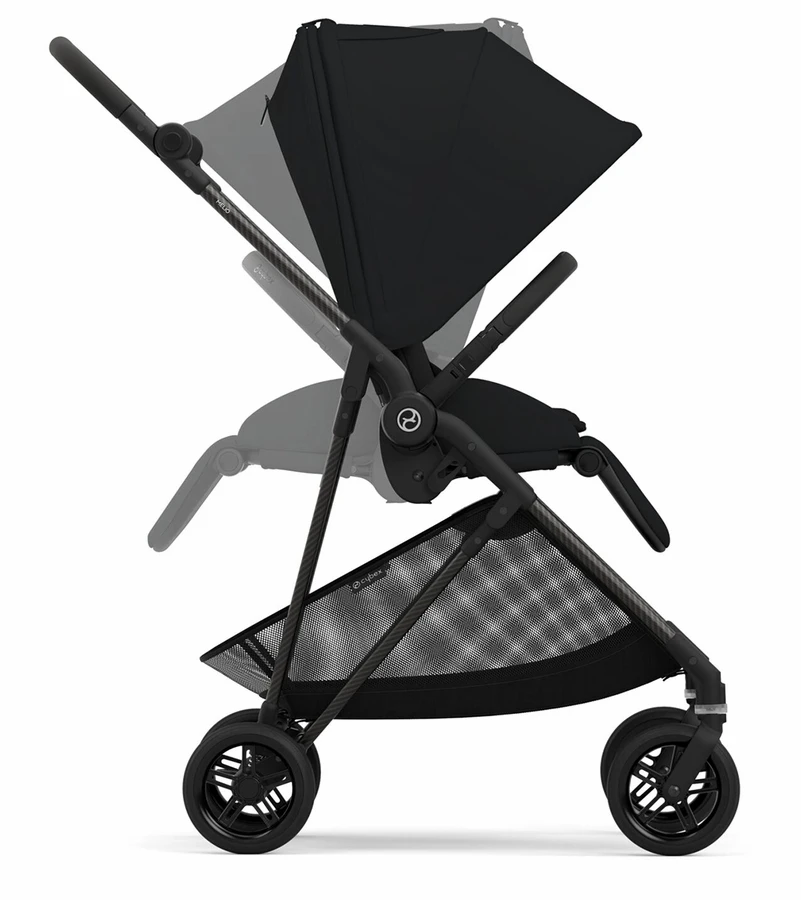 Cybex Melio Carbon 3 Stroller - Moon Black 4 Cybex Melio Carbon 3 Stroller - Moon Black - Image 2