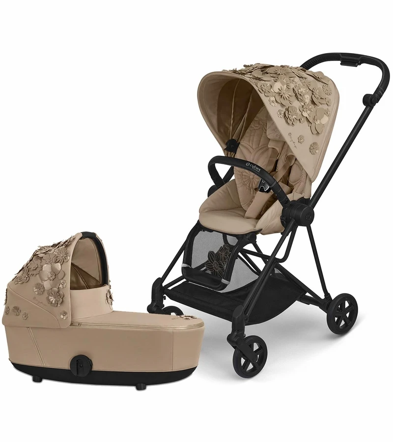 Cybex Mios 2 Complete Stroller With Lux Bassinet Bundle - Simply Flowers - Nude Beige 3 Cybex Mios 2 Complete Stroller With Lux Bassinet Bundle - Simply Flowers - Nude Beige