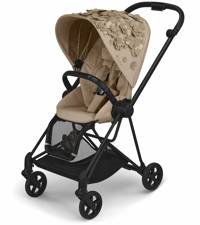 Cybex Mios 2 Complete Stroller With Lux Bassinet Bundle - Simply Flowers - Nude Beige 4 Cybex Mios 2 Complete Stroller With Lux Bassinet Bundle - Simply Flowers - Nude Beige - Image 2