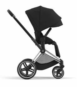 Cybex Priam 4 Stroller (One Box) - Chrome / Black / Deep Black -Babyzen || Baby Jogger Shop cybex priam 4 stroller one box chrome black deep black 168