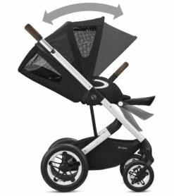 Cybex Talos S Lux All-Terrain Stroller - Deep Black -Babyzen || Baby Jogger Shop cybex talos s lux all terrain stroller deep black 180