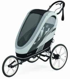 Cybex Zeno Multisport Trailer Bundle - Black Frame + Medal Grey Seat Pack
