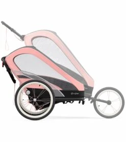 Cybex Zeno Multisport Trailer Bundle - Black/Pink Frame + All Black Seat Pack -Babyzen || Baby Jogger Shop cybex zeno multisport trailer bundle black pink frame all black seat pack 149